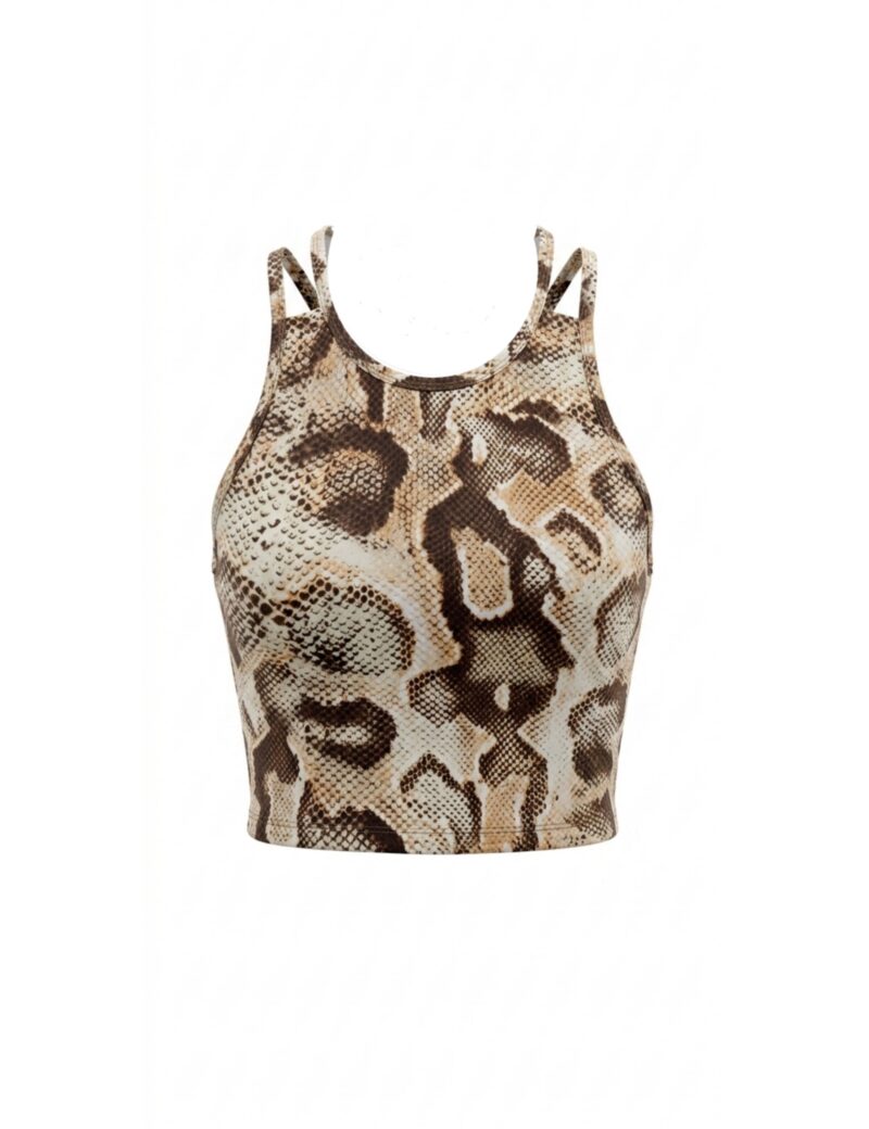 Top Lisa beige snake print